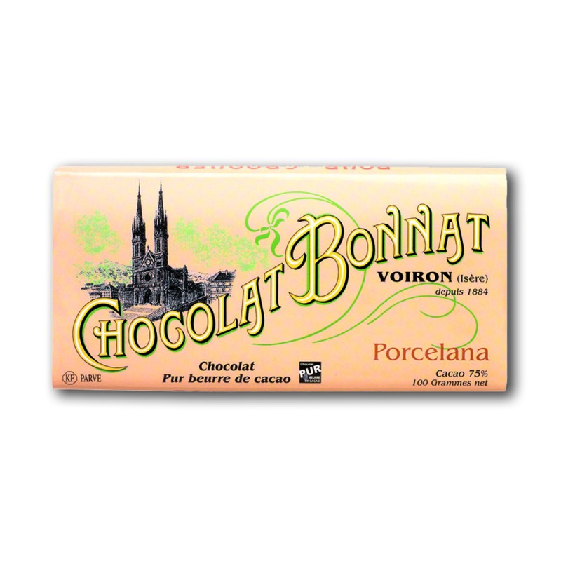 Porcelana Noir 75% - Tablette de chocolat noir 100g Bonnat